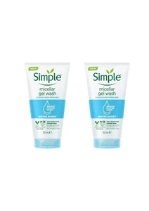 2 X SIMPLE WATER BOOST MICELLAR FACIAL GEL WASH 150 ML Each - Picture 1 of 2