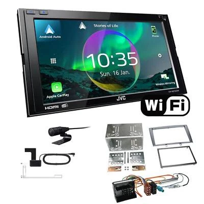 JVC Autoradio WiFi Apple CarPlay Android für Peugeot 308 2007-2009 in schwarz - Bild 1 von 4