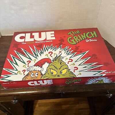 Clue Dr. Seuss How The Grinch Stole Christmas Edition Board Game New Open Box