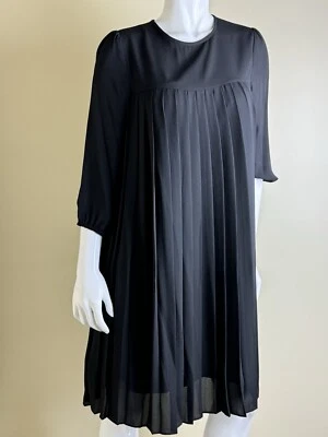 Vestido negro plisado NANETTE LEPORE talla 10 (B.55) $158 Foto 1 de 4
