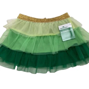 St Patricks Day Skirt tiered Tutu 12 months NWT girls green gold st pattys - Picture 1 of 4
