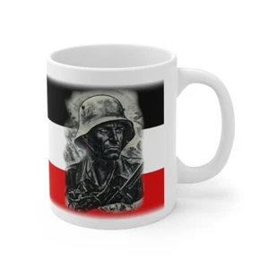 Taza de café soldado alemán con tallo de la Primera Guerra Mundial | Idea de regalo única para entusiastas de la Primera Guerra Mundial - Imagen 1 de 5