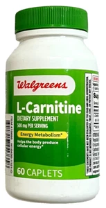 Walgreens L-Carnitine 500mg for Cellular Energy Metabolism-60 Caplets - Picture 1 of 1