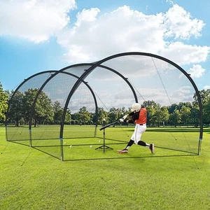 Baseball Batting Cages 13/20/30ft for Backyard, Baseball Training Equipment Nett - Picture 1 of 9