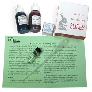 Microscope Accessory Kit, Slides, Cover Slips, Methylene Blue, Eosin - Picture 1 of 6