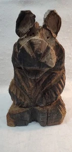 Handgefertigte rustikale Kettensäge geschnitzter Holzbär 9 x 5 Zoll - Bild 1 von 10
