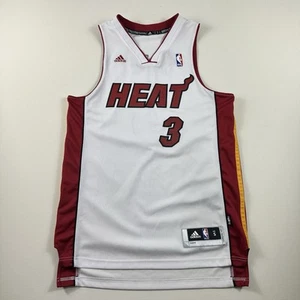 Adidas Miami Heat Dwyane Wade #3 Jersey White Mens Small Basketball - Picture 1 of 10