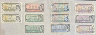 Lot 11 Bank of Canada $10 5 2 1 doller Note Consecutive most Uncirculated  - Image 1 of 4