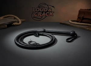 6ft Bull whip Cowhide Leather Whip Handmade Equestrian Professional bullwhip - Picture 1 of 6