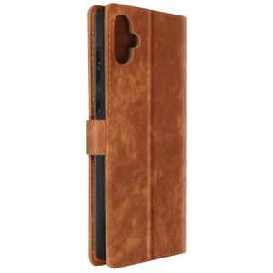 Etui pour Samsung Galaxy A05 Simili Cuir Effet Brossé Dragonne Marron - Photo 1 sur 6