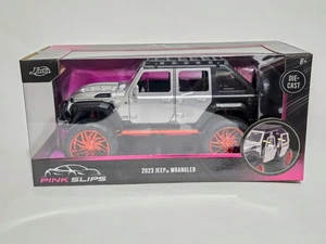 Jada 1:24 Scale Pink Slips 2023 Jeep Wrangler Diecast Car #36018 Silver/Gray - Picture 1 of 12