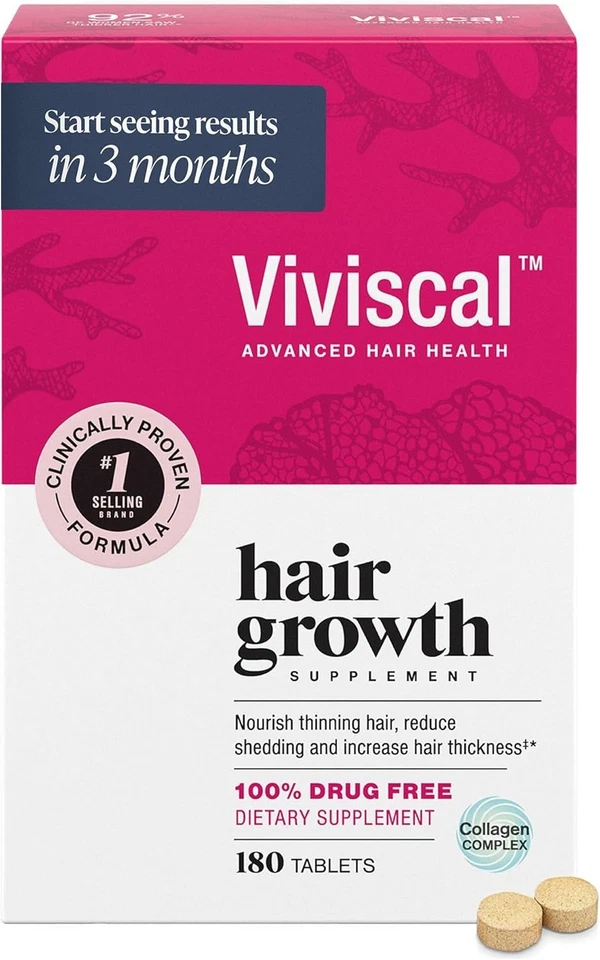 Viviscal Advanced Hair Heath Hair Growth Promoter Tablets- 180 Count