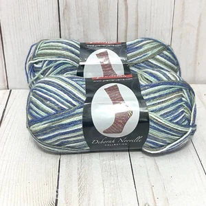 Premier Deborah Norville Serenity Sock Weight Yarn Aquamarine Lot of 2 Skeins - Picture 1 of 6