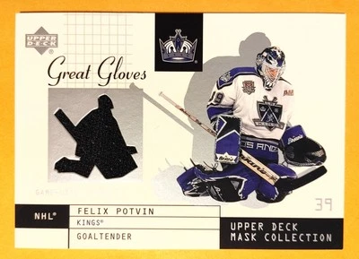 FELIX POTVIN 2002-03 UD MASK COLLECTION GREAT GLOVES #GG-FP KINGS NM-MT  A2 - Image 1 of 2