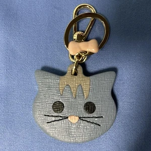 Furla Cat Keychain ring M Animal cat Women Blue simple character from japan - Picture 1 of 12