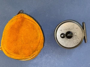 Vintage Hardy "The Viscount "130 fly Reel with sheepskin case - Picture 1 of 2