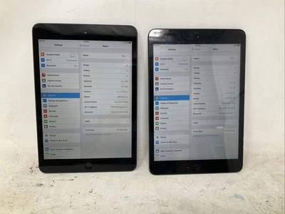 Lot of 2 Apple iPad Mini MD528LL/A Model A1432 Gray 7.9” Tablet Tested Reset - Image 1 of 4
