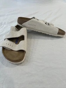 Birkenstock Arizona Birko-Flor Sandale, weiß, Größe 38 EU 7-7,5 US - Bild 1 von 12