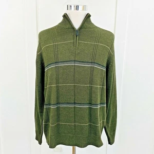 Oscar De La Renta Men’s Sweater Size XL Cotton Blend Knit 1/4 Zip Long Sleeves. - Picture 1 of 6