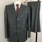 GOLD SEAL VINTAGE SUIT Grey DOGTOOTH WOOL 42 R jacket Trousers 31 31 BOOTCUT