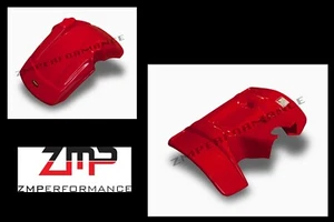 KAWASAKI KXT 250 84 - 85 TECATE 3 FIGHTING RED PLASTIC FRONT AND REAR FENDER SET - Picture 1 of 1