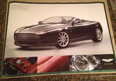 Aston Martin DB9 Power Beauty & Soul Extremely Rare Two Sided Car Poster! Own It - Image 1 of 2