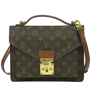 Bolso Louis Vuitton Monceau 26 M51187 Monograma Lona Asa Superior 2 Vías Marrón - Imagen 1 de 10