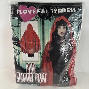HOODED CAPE VELOUR HALLOWEEN LONG DELUXE VAMPIRE VELVET CAPES UNISEX CLOAK WITCH - Picture 1 of 1