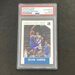 2015-16 NBA Hoops #139 Devin Harris Signed Card AUTO PSA Slabbed