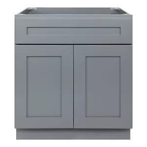 30" Bathroom Vanity Sink Base Cabinet Colonial Gray by LessCare - Picture 1 of 2