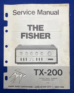 Original Fisher TX-200 Verstärker Serviceanleitung - Bild 1 von 1
