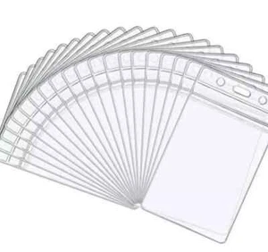 20x Clear Vertical Waterproof Sealable Plastic ID Card Bus Pass Holder 65mmx90mm - Picture 1 of 3