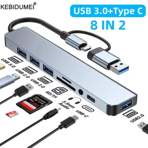 USB 3.0 Type C Adapter Docking Ststion USB 2.0 Port TF SD Card Reader Audio Outp - Zdjęcie 1 z 27