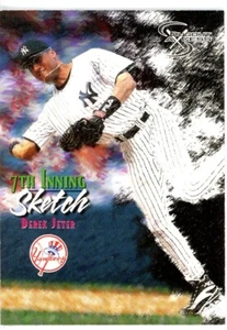 1998 Skybox Dugout Axcess - 7th Inning Sketch Derek Jeter #124 - Picture 1 of 2