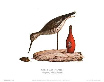 Shorebird Decoy Art Print LTD Ed. Burr Family Woodcock Yellowlegs Decoy 5942a - Image 1 of 2