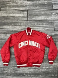VINTAGE STARTER DIAMOND COLLECTION JACKET CINCINNATI REDS SATIN RED MENS Medium - Picture 1 of 11