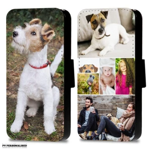 Personalised Photo Or Collage Flip Wallet Phone Case Cover For iPhone & Samsung - Picture 1 of 12