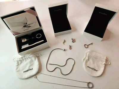 Lote de 6 piezas de collares Pandora - dijes en cajas con kit de limpieza envío gratuito Foto 1 de 4