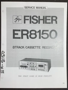 Fisher ER8150 8-Track Recorder Service Manual Photocopy - Bild 1 von 3