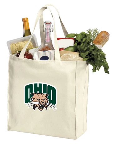 Ohio University Shopping BagsOhio Bobcats Grocery Bag COTTON CANVAS! Cover