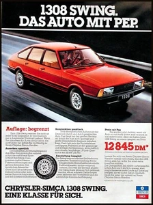 Simca 1308 Swing, originale Werbung aus 1979, ganzseitig - Bild 1 von 1