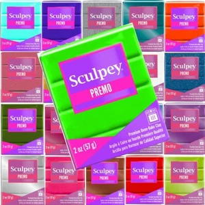 Sculpey Premo Oven Bake Polymer Clay 57gm Blocks 61 Colors Modelling Bar Craft - Picture 1 of 73