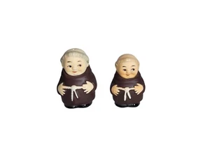 Vintage Salt & Pepper Shakers Goebel Hummel West Germany Friar Tuck Monk New  - Picture 1 of 6