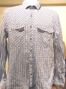 English Laundry Men's Checked Shirt with Flip Cuffs XL - Picture 1 of 7
