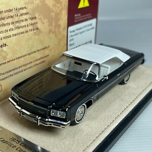 1/43 GLM Stamp Chevrolet Caprice Convertible 1975 Black Closed Top STM751002