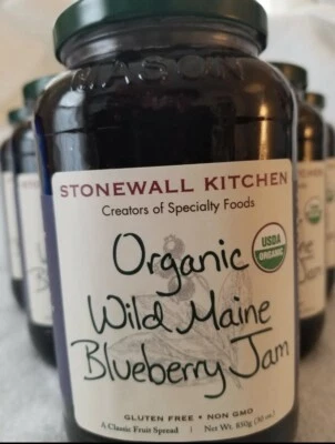 Stonewall Kitchen ORGÁNICA MERMELADA DE ARÁNDANOS WILD MAINE 30 OZ tarro de vidrio sin gluten Foto 1 de 2