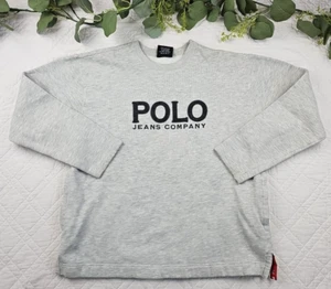 Polo Jeans Ralph LAuren Light Gray Pullover Crewneck Size P S - Picture 1 of 10
