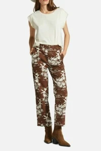 Brixton Victory Trouser High Waisted Straight Leg Sepia Pants Sz-28 NWT - Picture 1 of 9