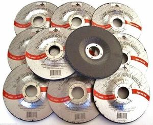 10 4-1/2" GRINDING WHEELS FITS ALL BRANDS 4.5" ANGLE GRINDER - Picture 1 of 1