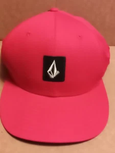 Volcom Stone Logo Snapback Hat Red One Size Adjustable 6 Panel Brand New Tags - Picture 1 of 3